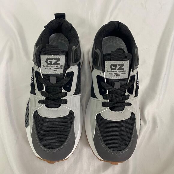 GZ Chunky Black Gray Thick Sole Chunky Skater Sneaker EU 43 / US 10 - Picture 2 of 7